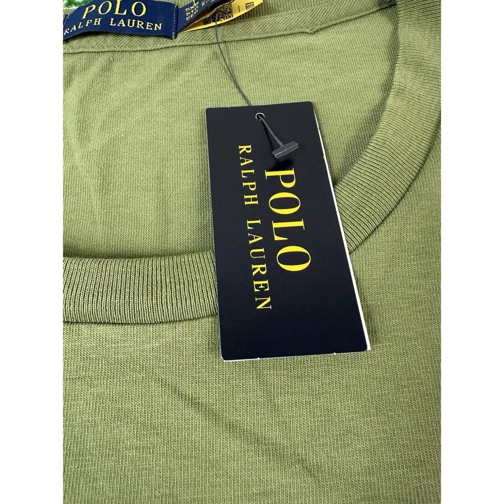 Polo Ralph Lauren Green Hawaiian Embroidered S/S Cotton T Shirt Size 5XLB NWT